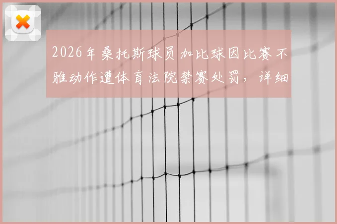 2026年桑托斯球员加比球因比赛不雅动作遭体育法院禁赛处罚，详细解读事件经过与处罚规则